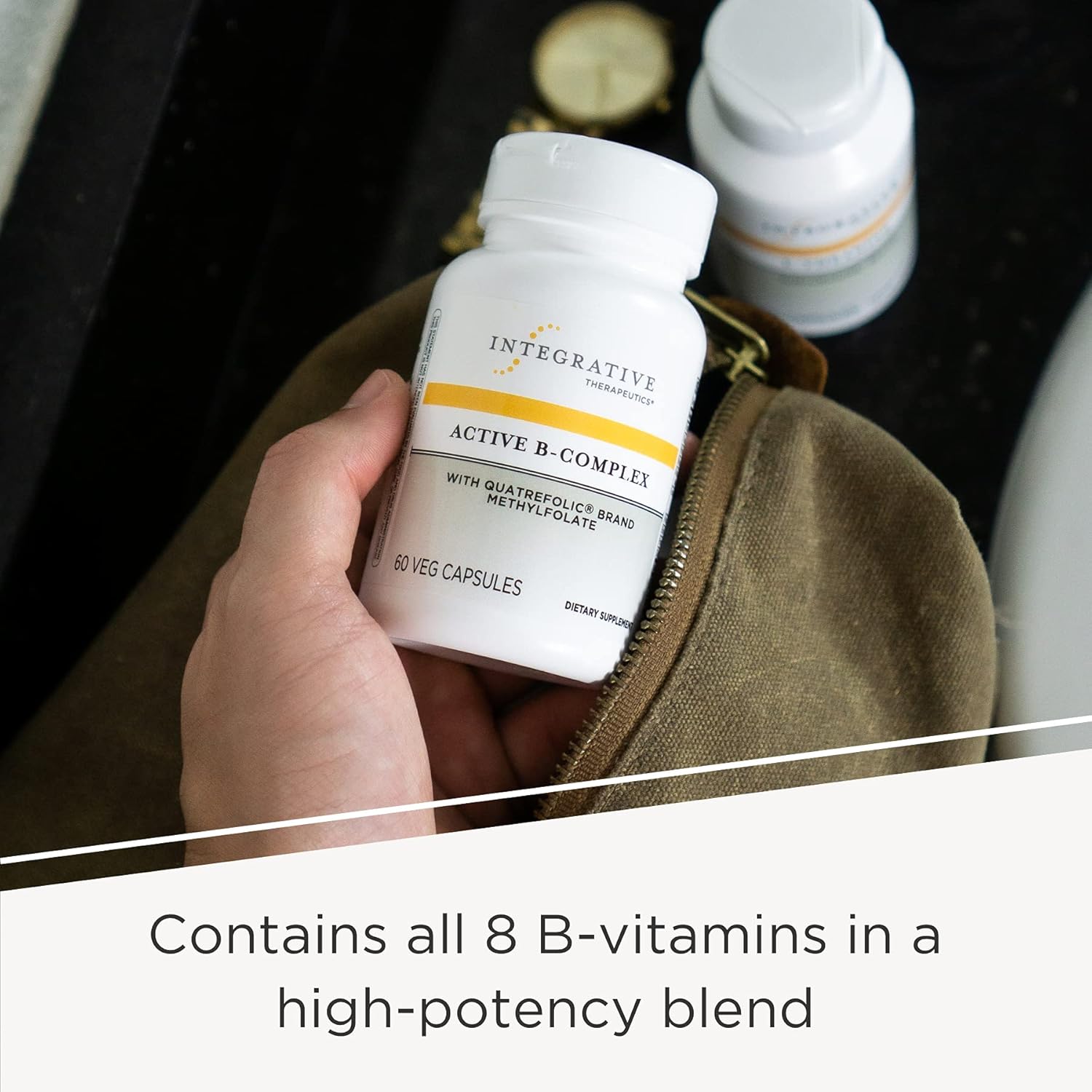 Integrative Therapeutics - Active B-Complex - Energy Production*- with 8 B-Vitamins, Vitamin B12, Folate, Choline - 60 Capsules : Health & Household