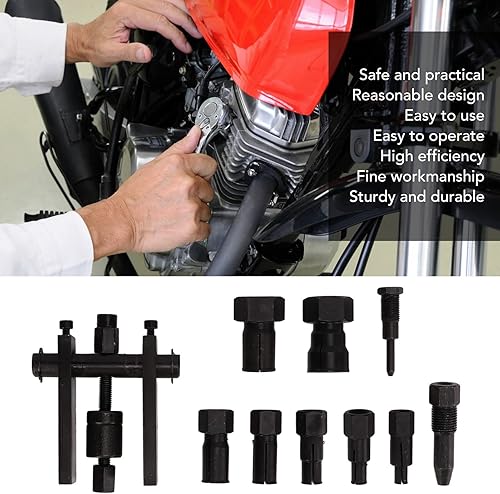 Miniatura 4 de Eliminación de rodamientos de 0.39 a 0.98 pulgadas, 10 piezas de extractor de rodamientos de rodamientos de motocicleta, extractor de rodamientos de