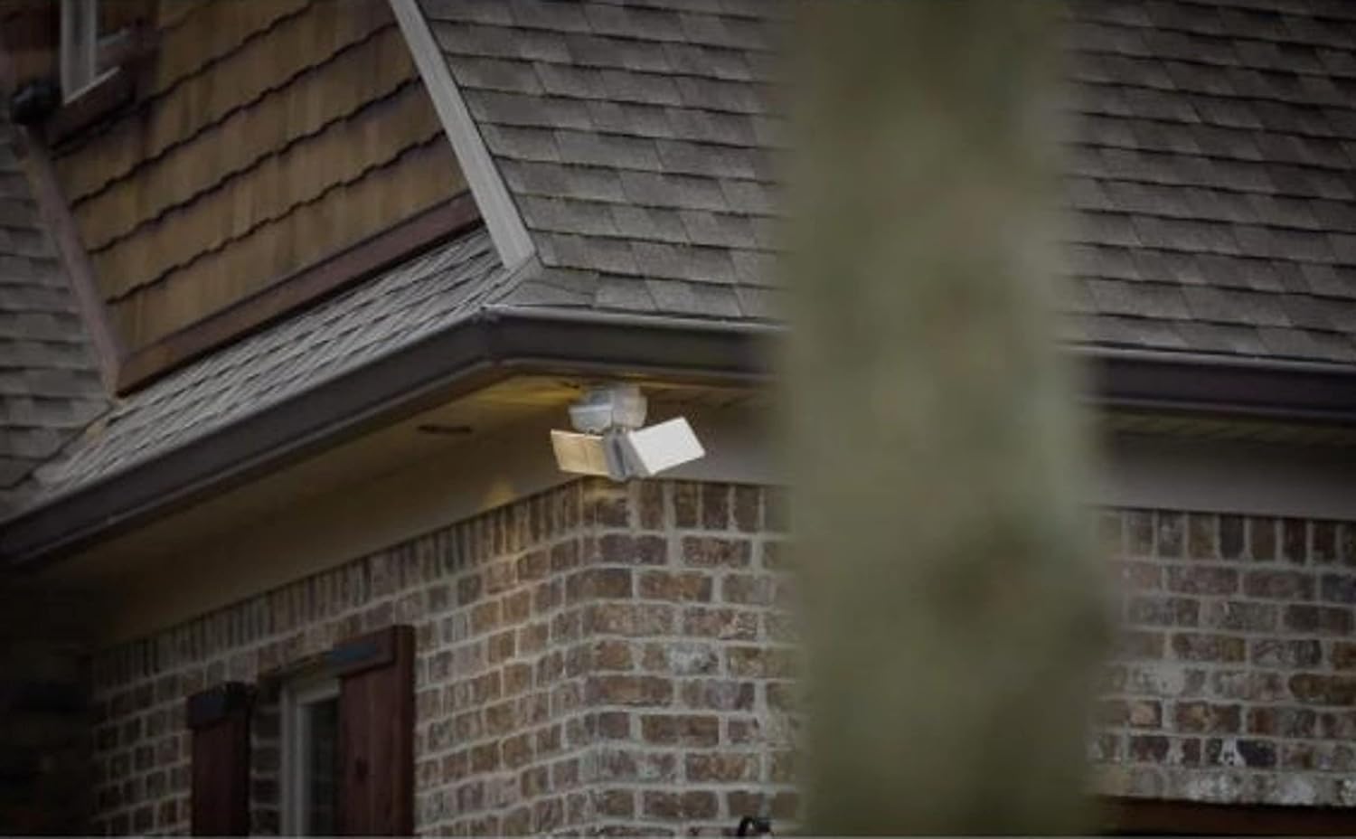 Video Wi-Fi Connected White Wired EdgeLit Motion Activated Outdoor Security Integrated LED Flood Light