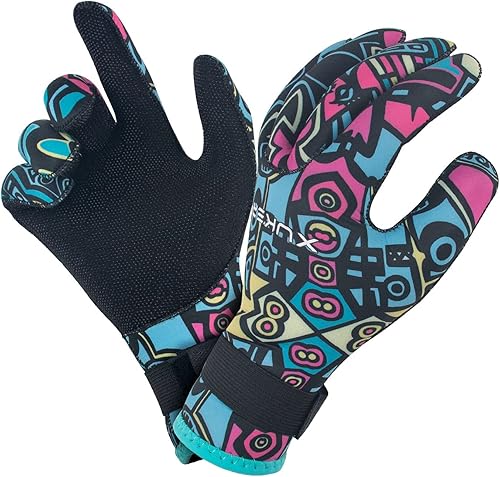 XUKER Guantes de neopreno para mujeres y hombres, guantes de buceo de 0.118 pulgadas para mantener el calor para buceo, buceo, kayak, esnórquel,