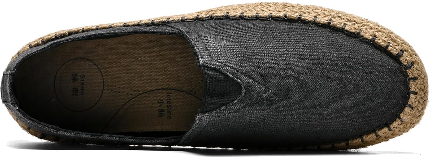 CASMAG Men's Fashion Casual Cloth Shoes Canvas Slip-on Loafers Espadrille Leisure Walking Sneakers Moccasins Boat Shoes - Image 4