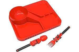 3-Piece Dinneractive Car Utensils for Fast-Paced Toddlers: Durable Racing Plate, Bowl, and Fork Set