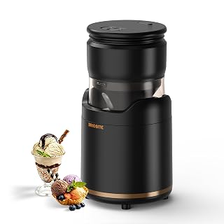 BRIOBITE Ice Cream Maker Machine,Quiet,Rechargeable,1–2 Servings,Black | Quiet Operation,USB-C Rechargeable,Low Noise,Soft Ice Cream Machine,Quick-Clean,Perfect for Sorbet,Gelato,Frozen Yogurt - Amazon product rated Grade A