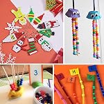 1000 Pcs 6x9 Mm Pony Beads Bulk Plastic Bracelet Beads Plastic Pony Beads for Bracelets Making Multi-Colored for Hair Braiding DIY Necklace Key Chain and Jewelry Making