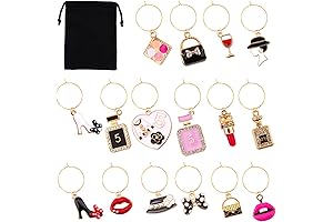 AIERSA 16Pcs Wine Glass Charms: Elevate Your Parties with Sophisticated Style