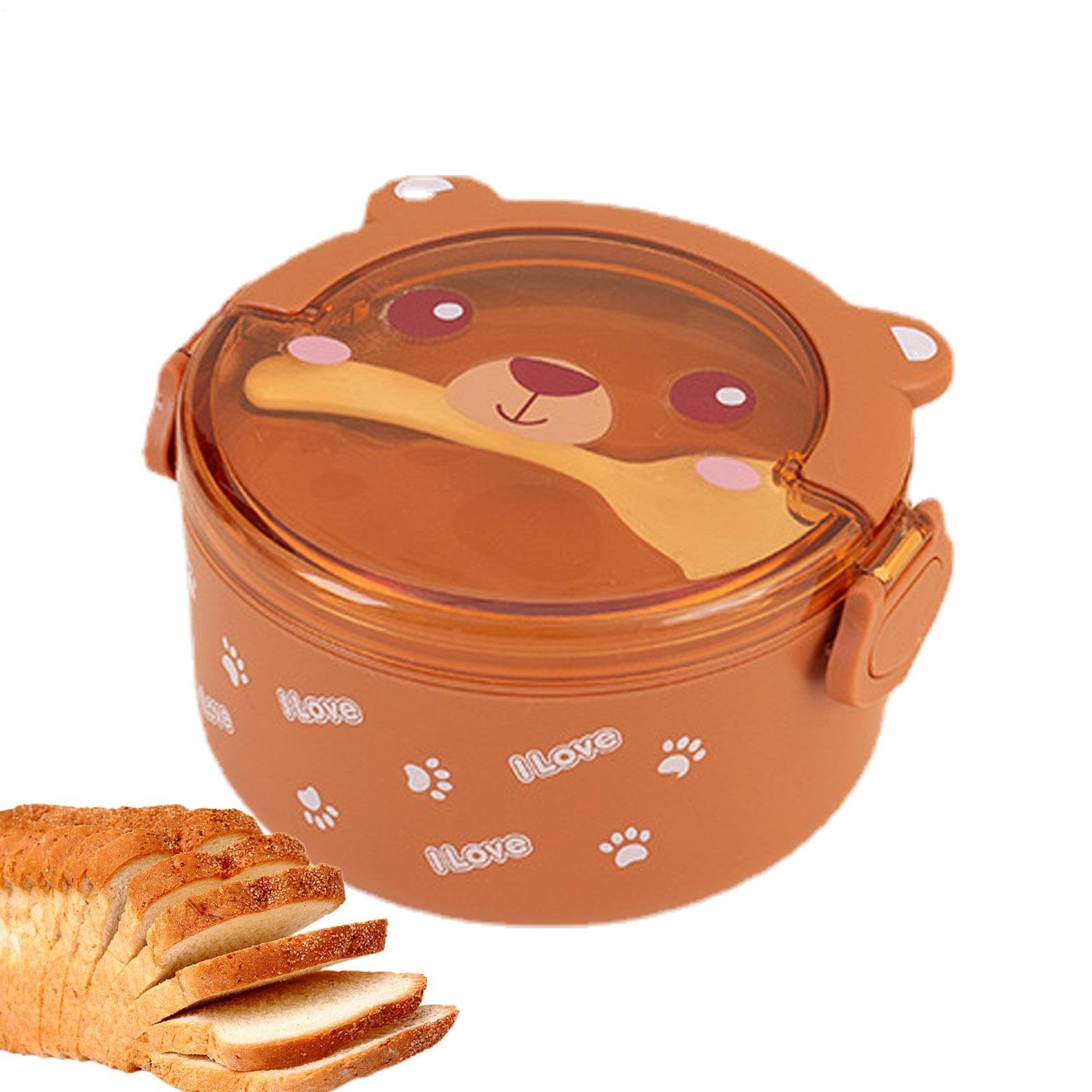 Bexdug Leak Proof Lunch Box Containers, Cartoon Leak Proof Thermal Box, Stackable Insulated Food Container, Portable Snack Box, Warm Food Container