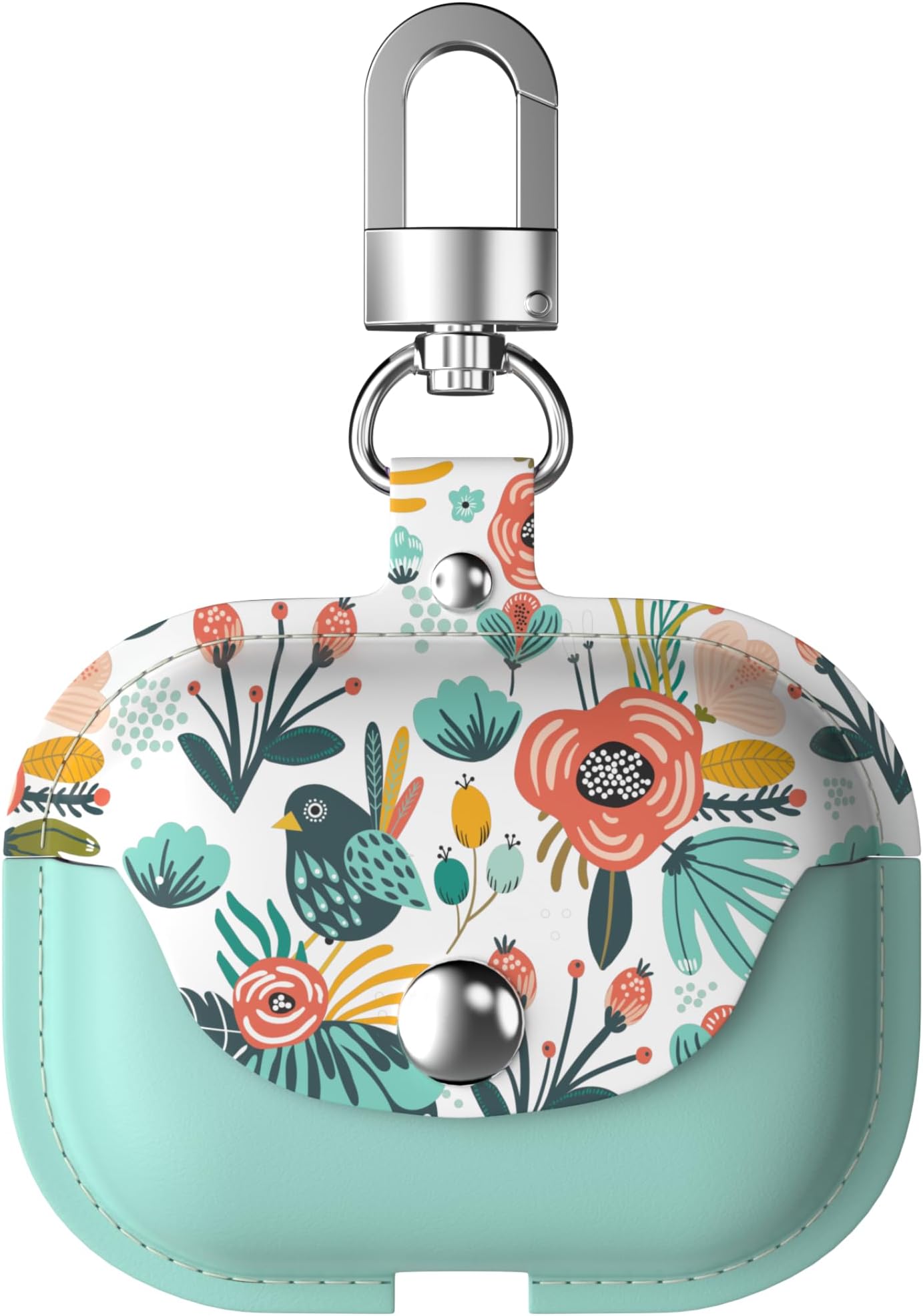 wenew Leather Case for Airpods Pro 2019 with snap clouse Premium AirPod Pro case Pouch