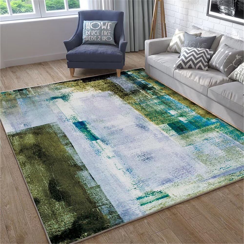 Tapis chambre adolescent et salle à manger facile à nettoyer 200X250cm vert