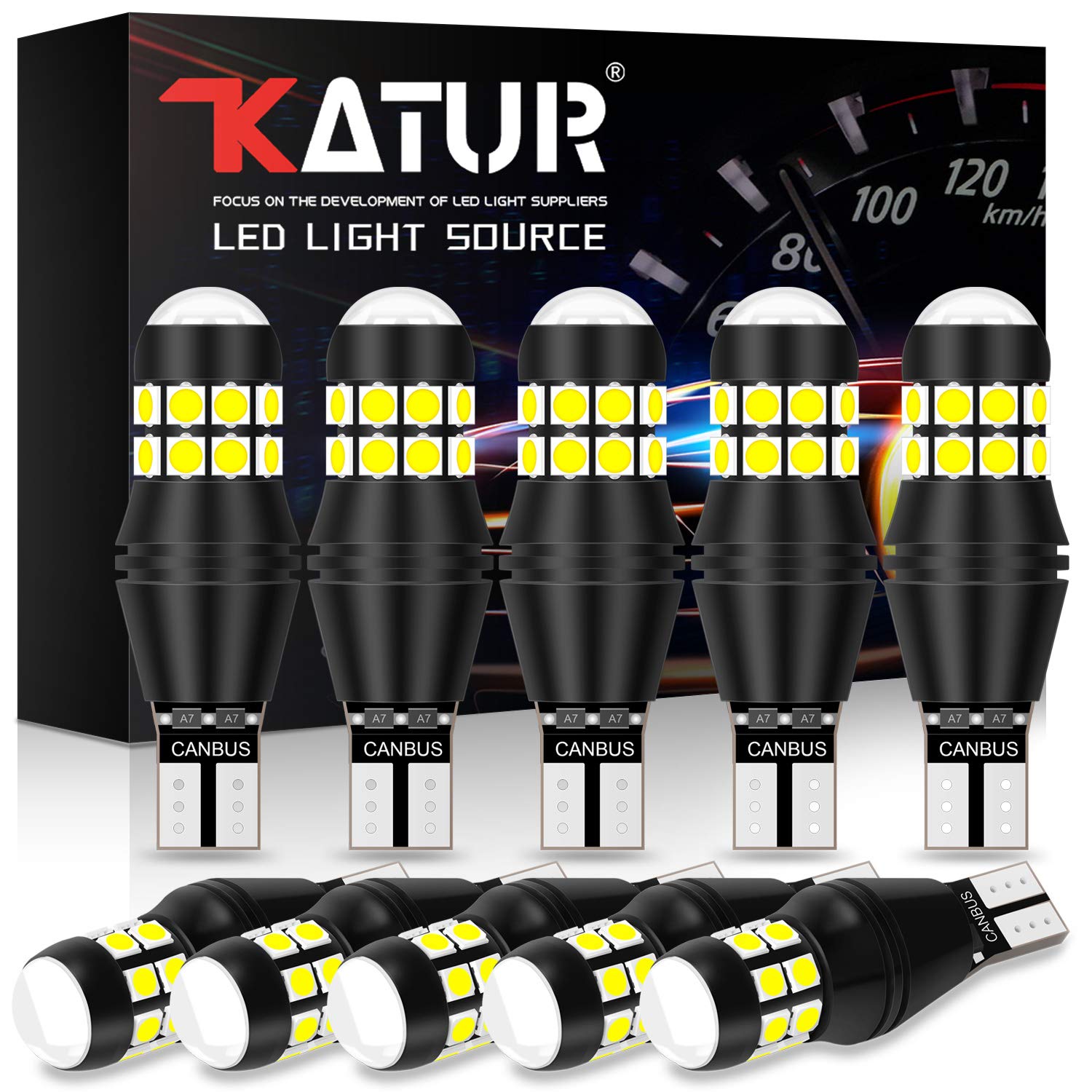 KaTur 31 mm Festoon C5W żarówki LED 6000 K białe światło super jasne chipsety Canbus bez błędów dla 3175 DE3175 DE3021 3022 3021 wewnętrzne oświetlenie tablicy rejestracyjnej do drzwi (10 szt., białe) (921 / T15/W16W białe)