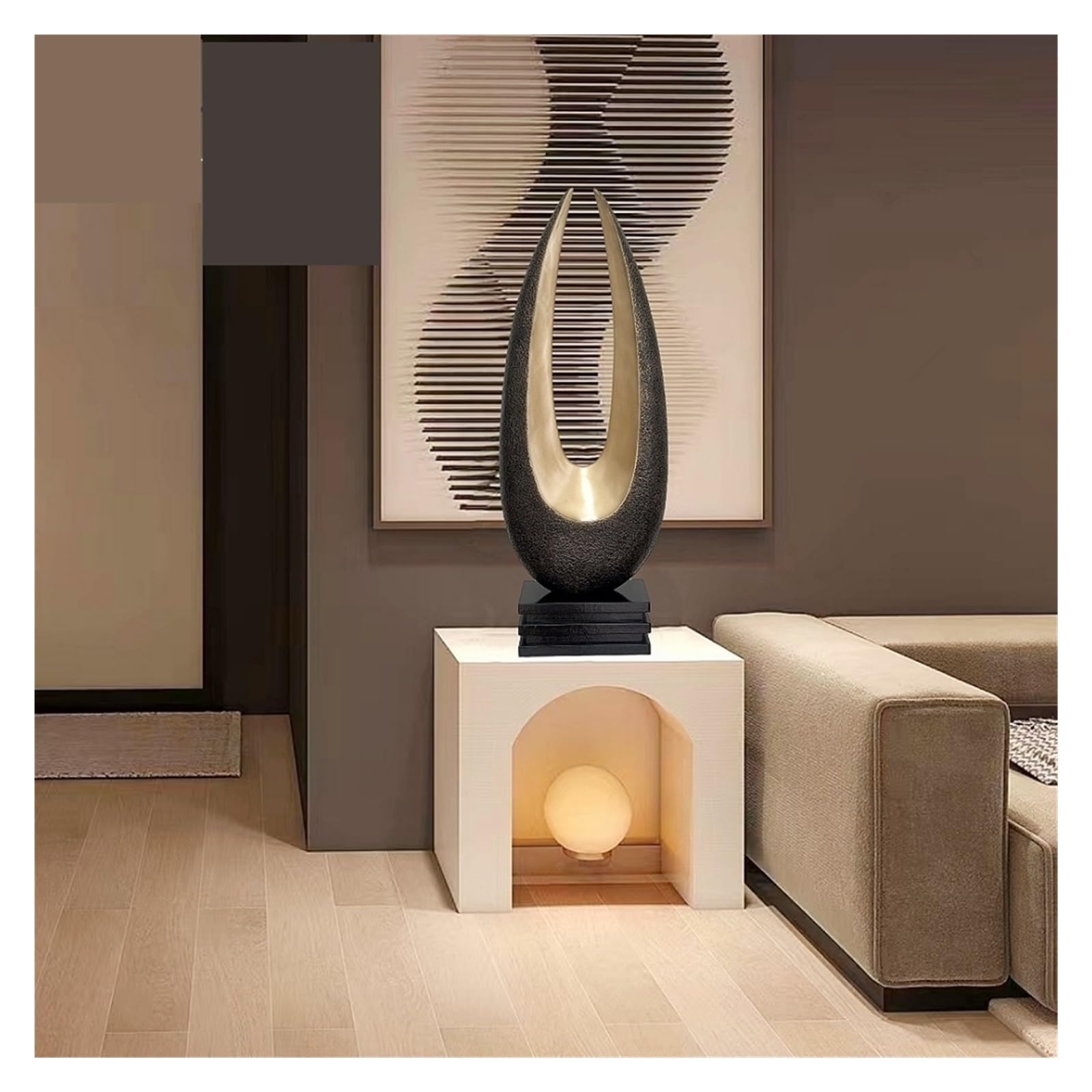 Wohndeko Wohnzimmer, Eingangsbereich, Büro, luxuriöser Stil, kreative Dekorationsgegenstände, abstrakte Kunstskulpturen