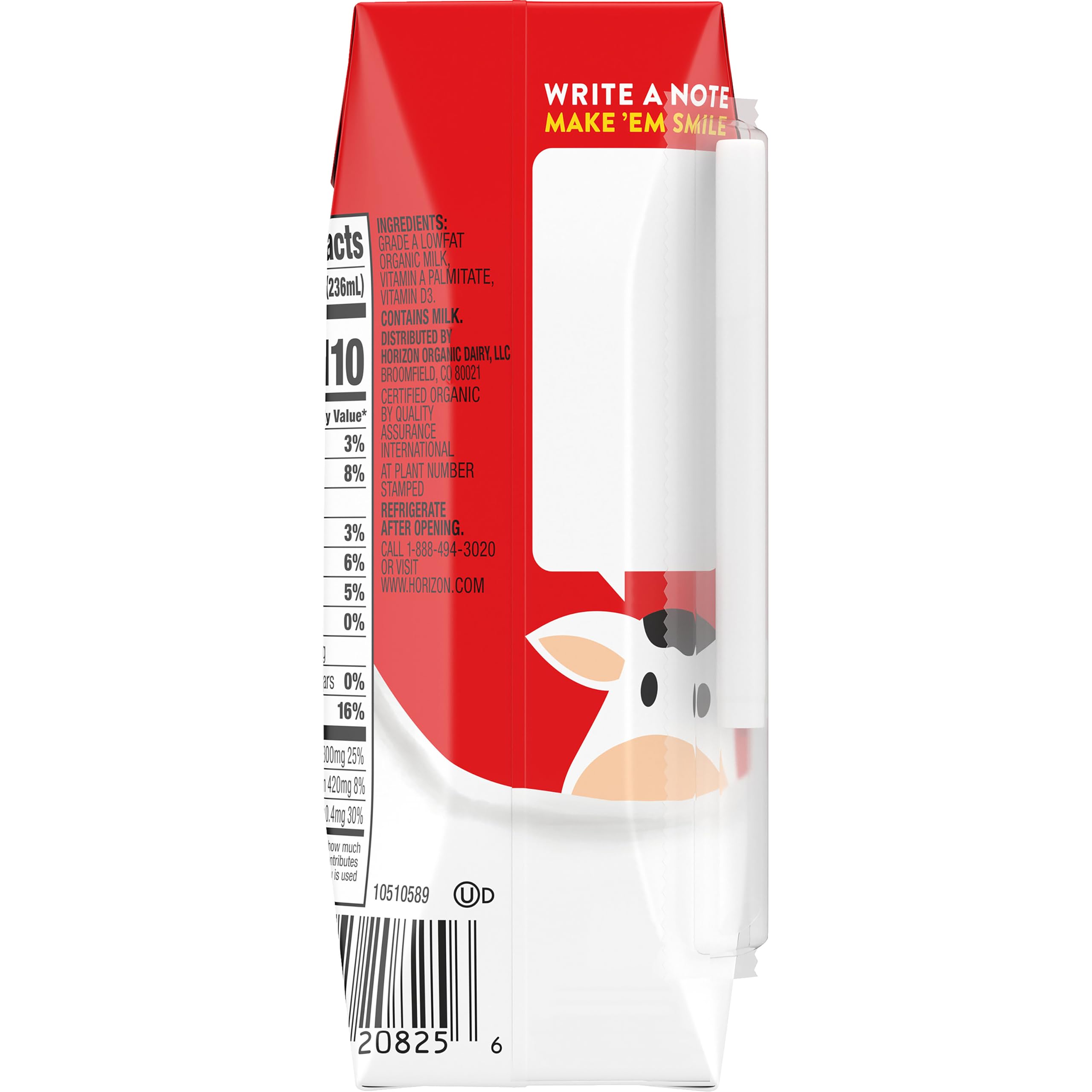Horizon Organic Shelf Stable 1% Lowfat Milk Box, 8 fl oz - 8g Protein per Serving