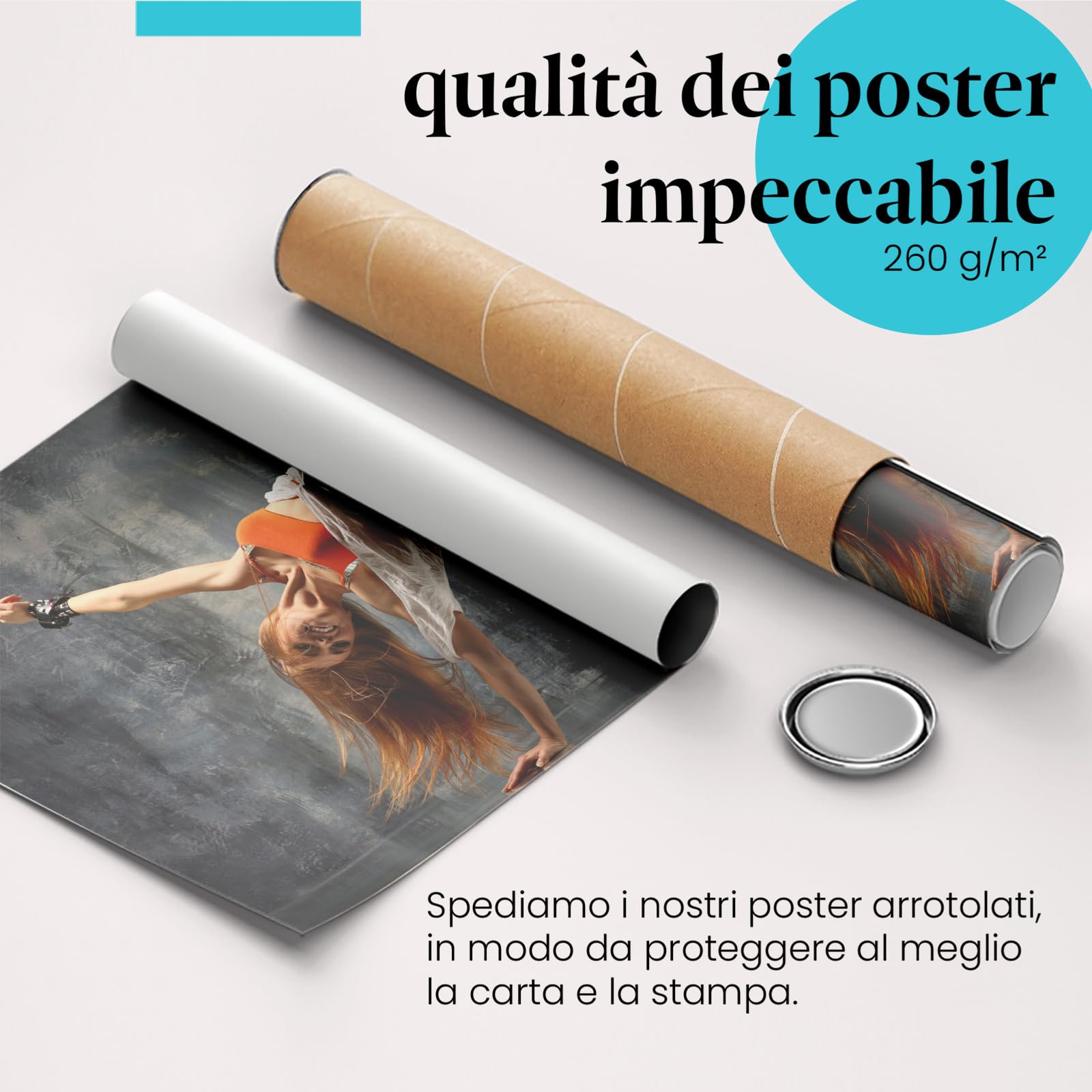 Postereck - 0189 - Hip hop, ballerina, danza, musica, street dance, donna - Decorazione da Parete, Stampa Fotografica, Arredamento Interni, Quadri - Tela - 100,0 cm x 75,0 cm
