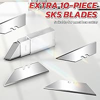Vista 6 de DIYSELF Paquete de 4 cuchillos utilitarios, cortadores de caja para fines ligeros, cuchillo de afeitar, cuchillo cortador de caja para dibujos