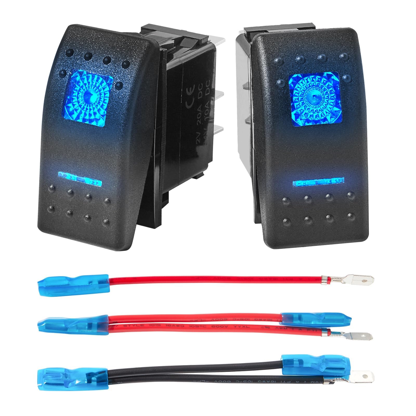 Blue LED Rocker Switch Reverse Lights Rocker Switch LED Light Bar ...