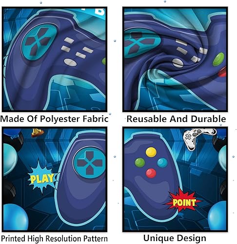 Miniatura 4 de Pancarta de nivel 15 desbloqueada con texto en inglés Happy 15 Birthday Level Up Banner Saludos a los 15 años, decoración temática de videojuegos