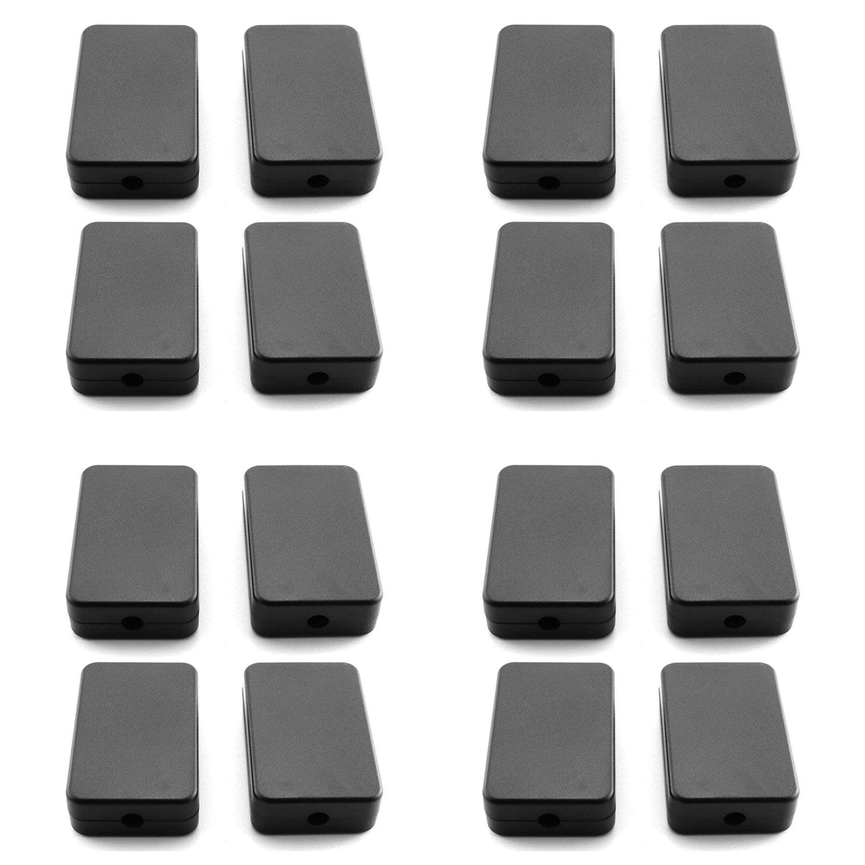 Xnuiasqe Black Electrical Junction Box 16Pcs Electric Plastic Waterproof Project Junction Case 2.16X1.38x0.59 Inches(55X35x15mm)