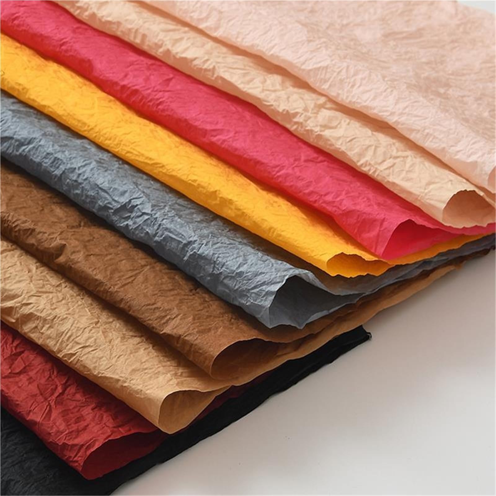 Blumengeschenk-Dekopapier, Geschenkpapier, 7 Stück, 53 x 53 cm, mehrfarbig(Lightbrown)