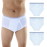 Wearever Incontinence Underwear for Men - Reusable & Washable Men\'s Bladder Control Briefs with Regular Absorbency - Leak Proof Underwear (Pack of 3) (White) (S)