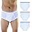 Wearever Incontinence Underwear for Men - Reusable & Washable Men\'s Bladder Control Briefs with Regular Absorbency - Leak Proof Underwear (Pack of 3) (White) (S)