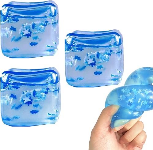 Miniatura 1 de 3 piezas de juguete para ansiedad de cubitos de hielo  Juguete sensorial para el estrés  Juguetes esponjosos rellenos de gel de alta densidad