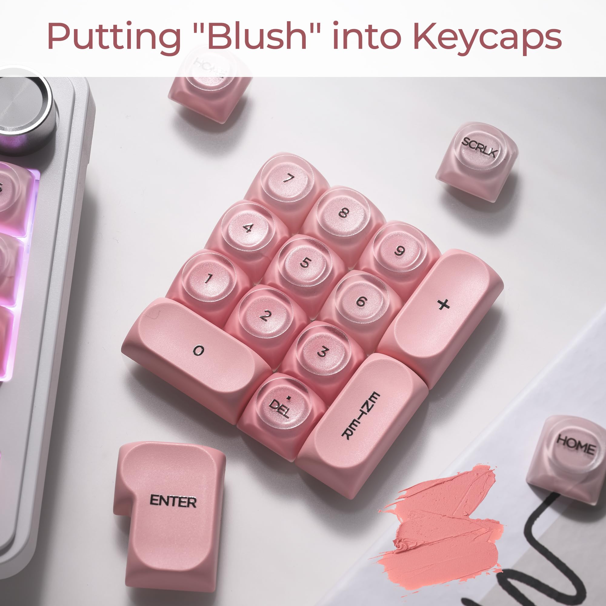 Amazon.co.jp: PBT キーキャップ、XVX ピンクジェリー HOA