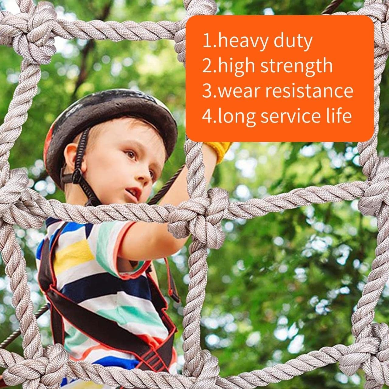 Cargo Net Climbing, Colourful Climbing Net Climbing Net Playground Nylon Kids Tree House Rope Mesh Outdoor Ladder Swing Set Tree Large Cargo Heavy Duty Wall Safety Nets For Children Adults
