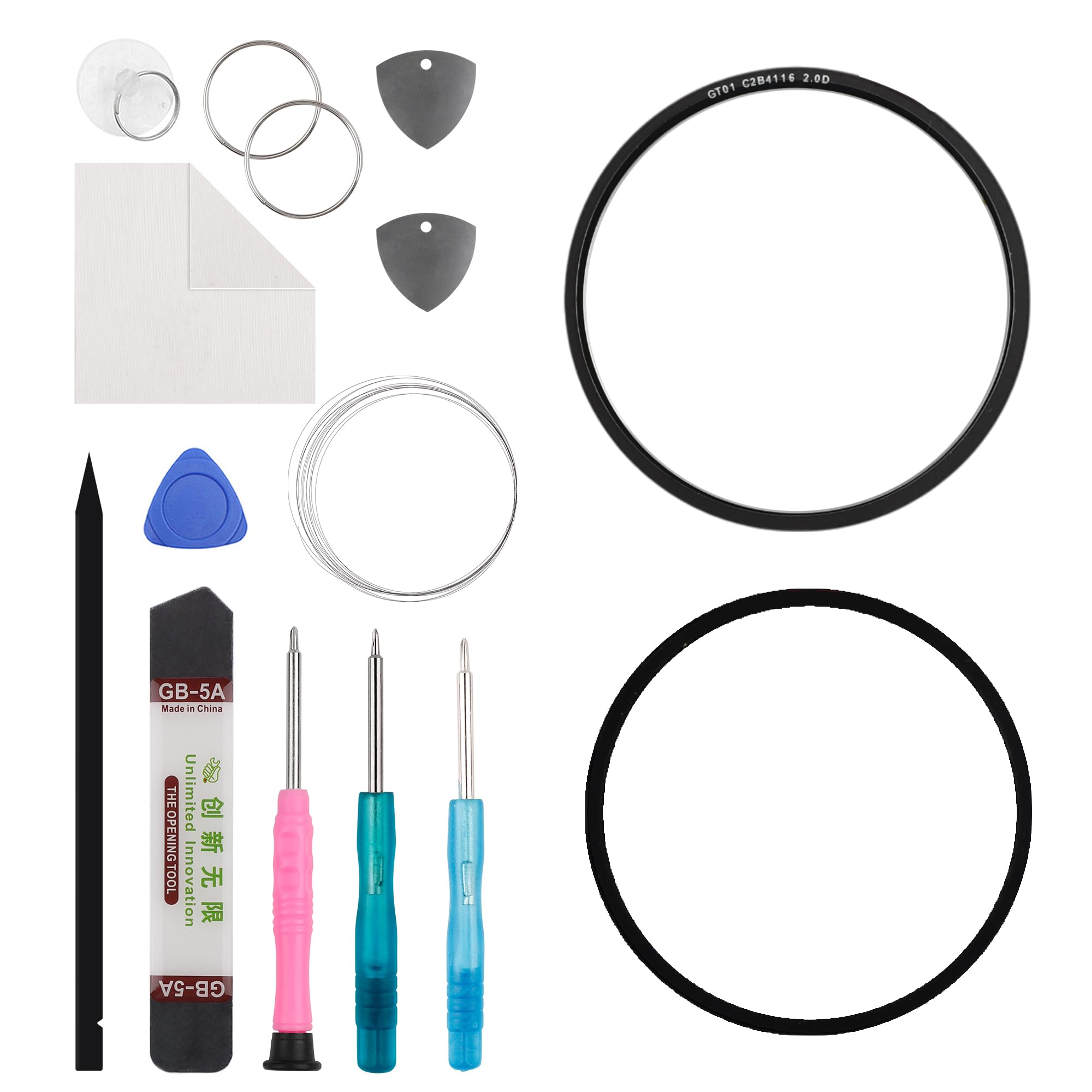 Lente di ricambio per schermo anteriore in vetro, compatibile con Samsung Galaxy Watch Ultra 47 mm SM-L705F SM-L705N SM-L705U con strumenti (senza display e digitalizzatore touch)