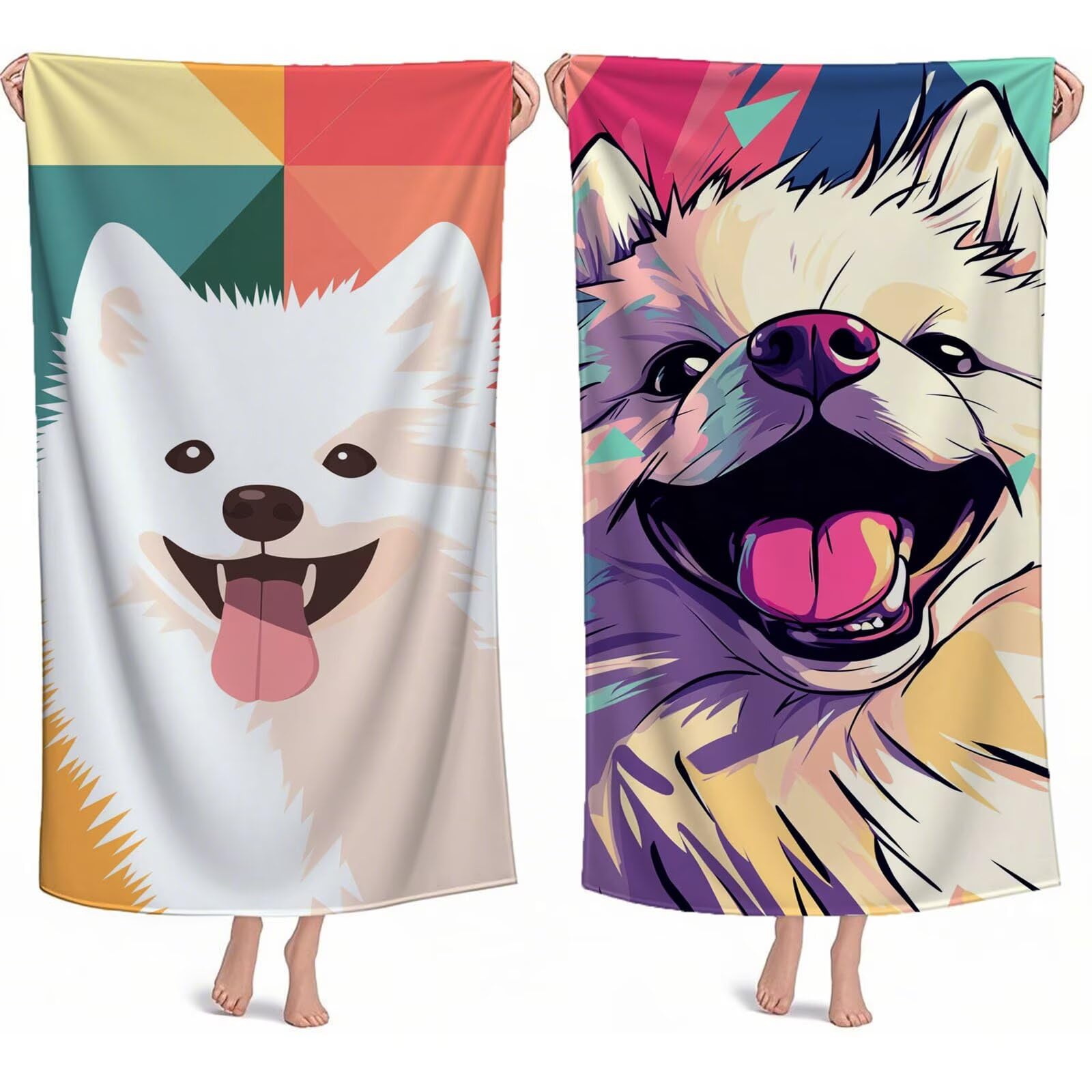 Ręczniki z mikrofibry dla psa, ręcznik plażowy, duży 100 x 180 cm, ręcznik sportowy, szybkoschnący, chłonny, ręcznik plażowy, mata plażowa, koc piknikowy na podróż, kemping, wakacje, basen M-450