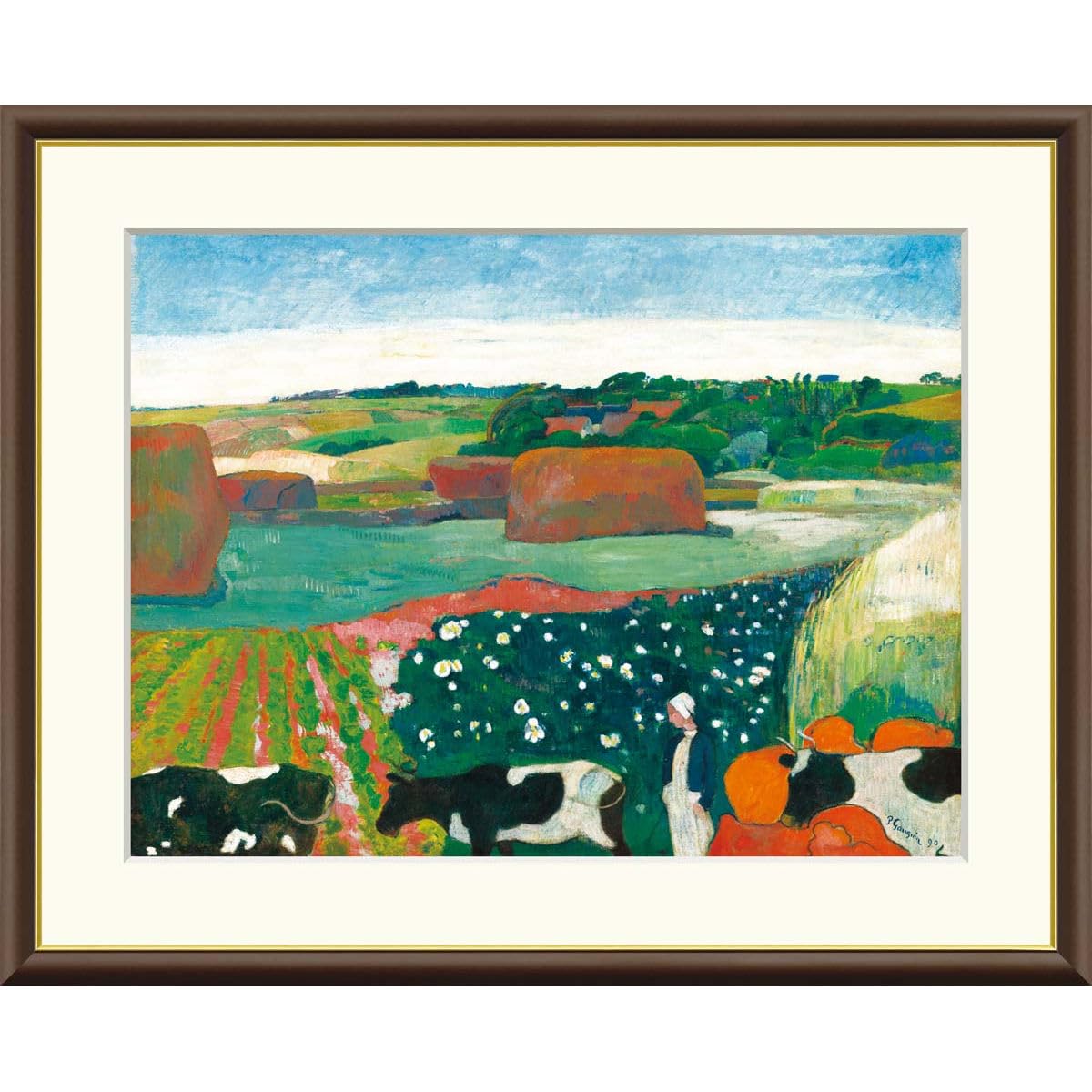 Amazon.co.jp: 絵画 世界の名画 ブルターニュの干し草 ポール