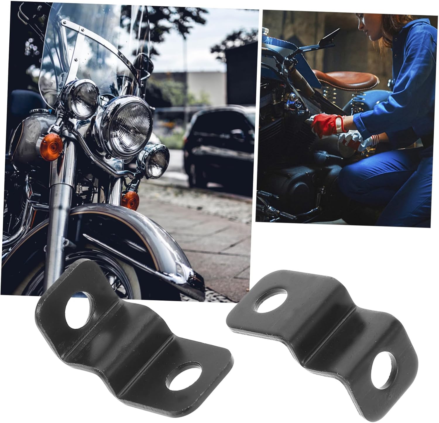 Alipis Motorcycle Led Turn Signal Bracket Removable Mount for Fork Aesthetic Handlebar Holder Iron Construction Easy Installation