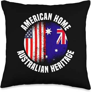 Australia Outfit for Men & Women US American Australian Flag Throw Pillow