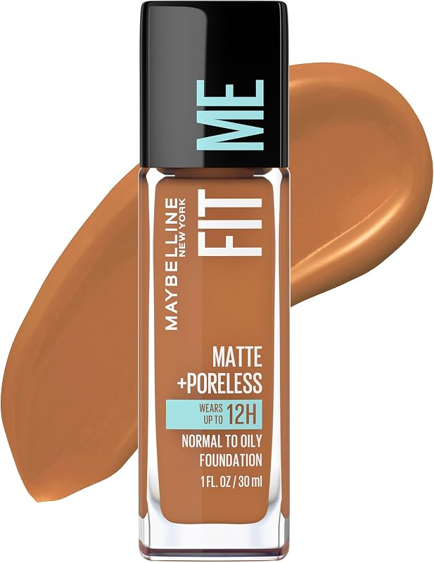 Base de maquillaje líquida sin aceite Fit Me Matte + Poreless, coco cálido, 1 unidad (el embalaje puede variar)
