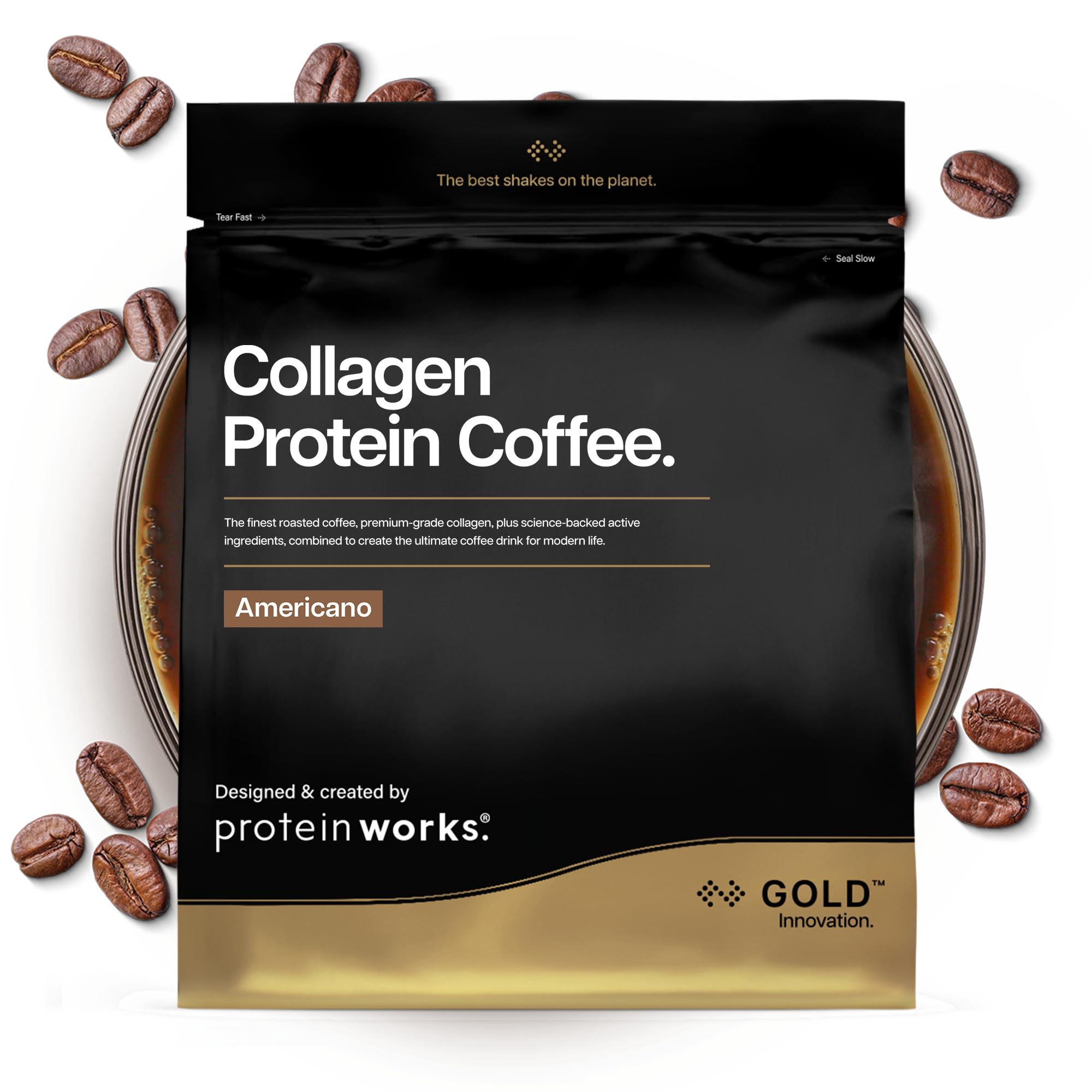 Protein Works | Collagen Protein Coffee - Gold, Americano, 475g