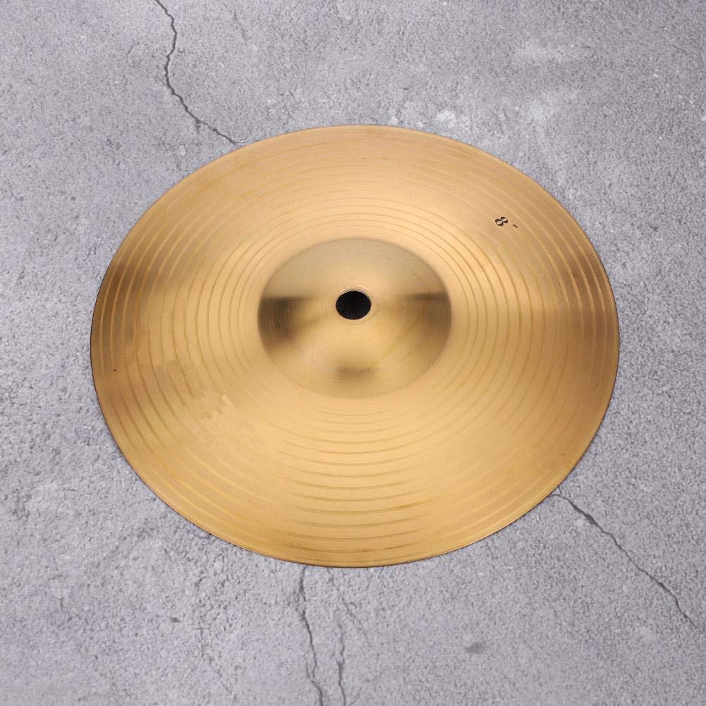 Platillo Splash 8 Pulgadas para Batería Jazz Drum, Latón Auténtico con Acabado Tradicional, Ideal para Estilo Duradero, Toallitas Incluidas – Compatible con Instrumentos de Percusión Profesionales