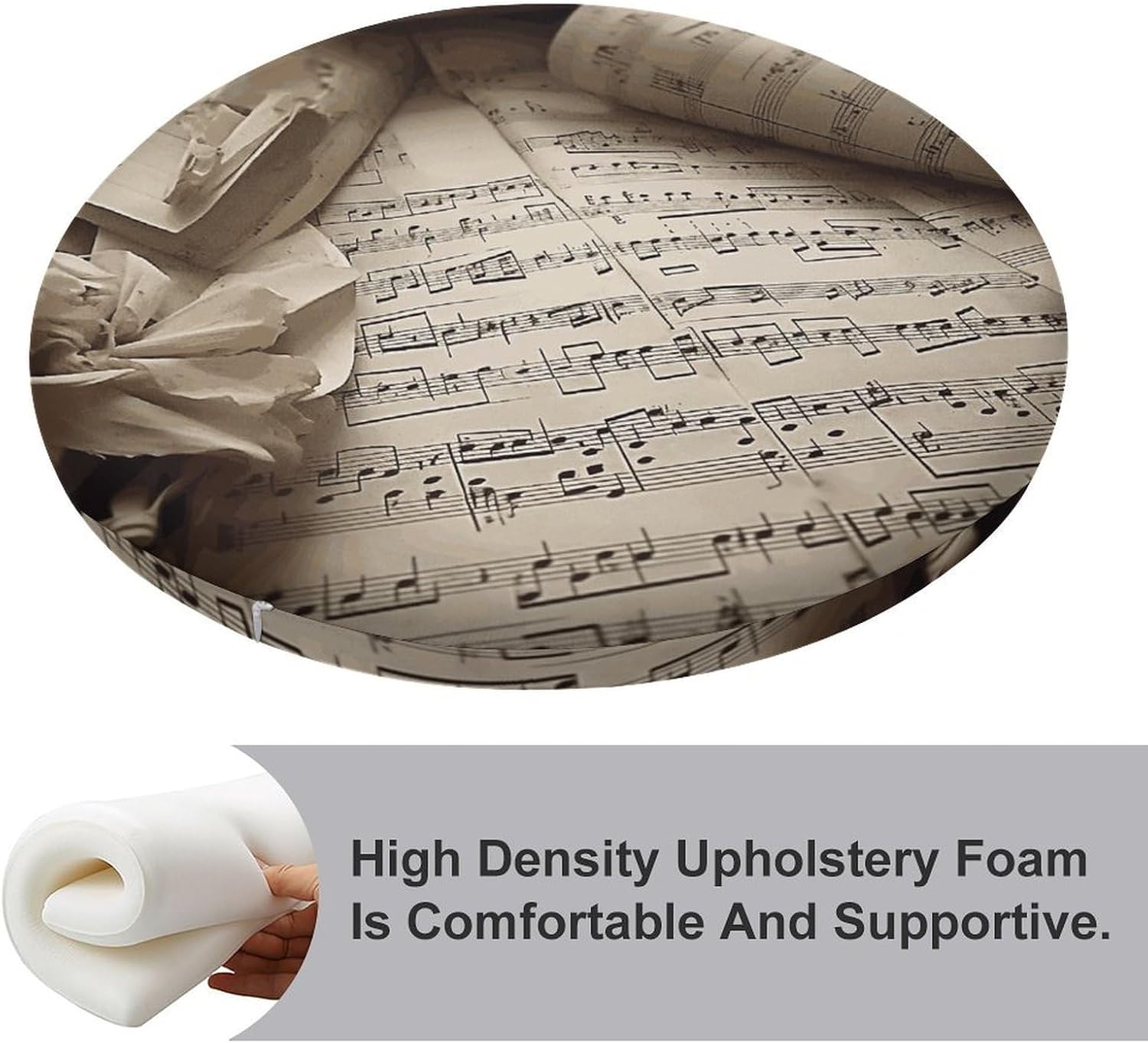 Sheet Music Chair Cushions Floor Pillow Chair Pad