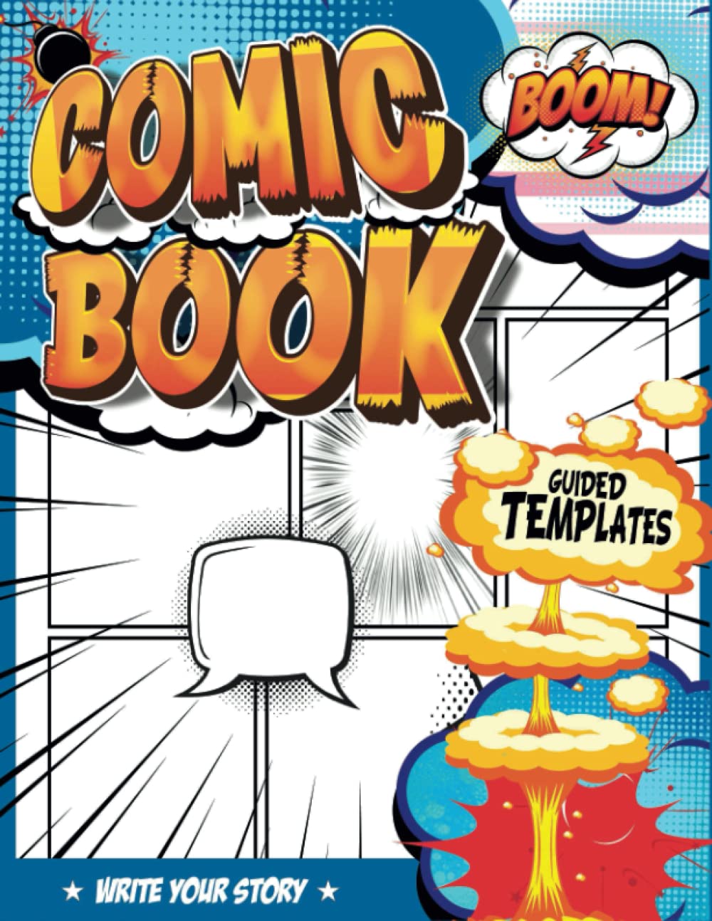 Kids Comic Book Maker: Write Own Story Book | 100 Variant Comics Templates