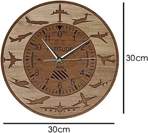 Miniatura 3 de Reloj de pared de aviones medición de altitud reloj de pared impreso aviones altímetro signo decorativo de pared aviación decoración del hogar