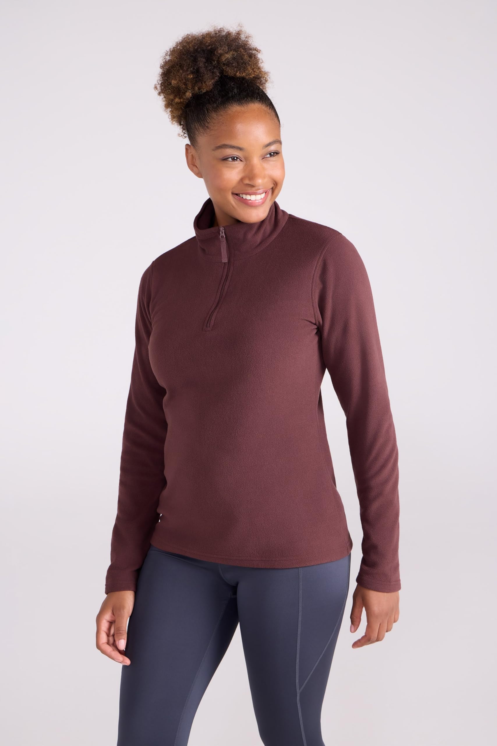 Mountain Warehouse Camber Half Zip Women's Fleece - Lightweight, Warm & Cosy Half Zip Sweatshirt - Best for Spring Summer, Camping, Outdoors, Travelling & Hiking — view 2
