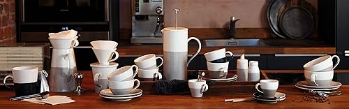 Miniatura 5 de Royal Doulton Coffee Studio - Juego de tazas y platillos de capuchino, 1 unidad (paquete de 1), color gris
