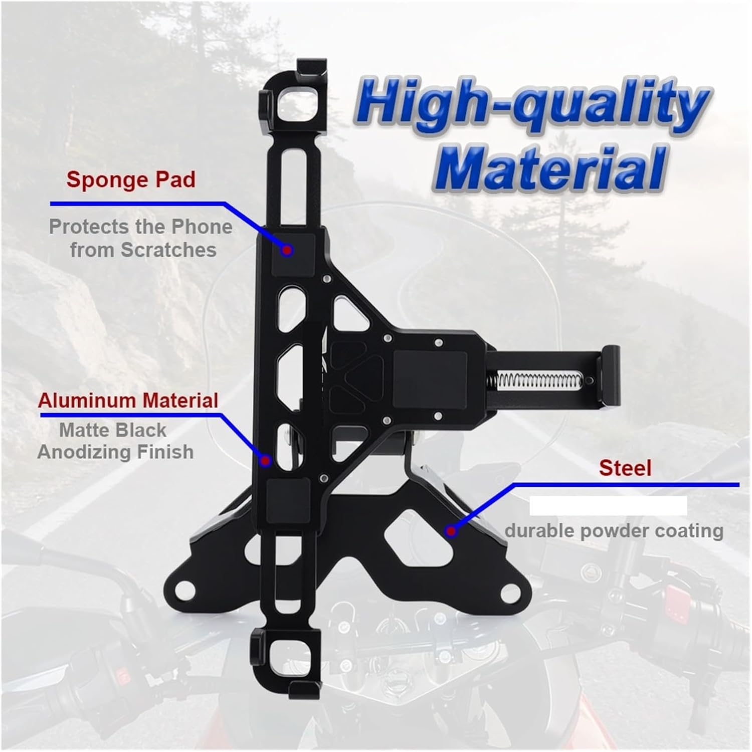 Motorcycle Adjustable GPS Phone Navigation Bracket Smartphone GPS Holder Mount Stand Compatible with DL650 DL1000 V-Strom 2004-2011 Compatible with Suzuki image 3