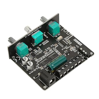 Sound Amplifier Board, DC 9 to 24V Bluetooth 5.1 Power Amplifier Module, 2.1 Channel HiFi Knob Adjustment Sound Amplifier Board
