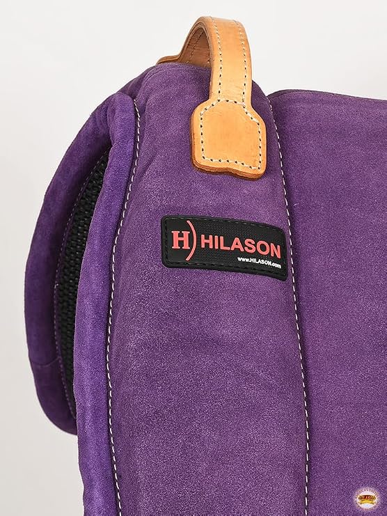 HILASON Horse Bareback Saddle Pad Anti Slip Base Suede Leather