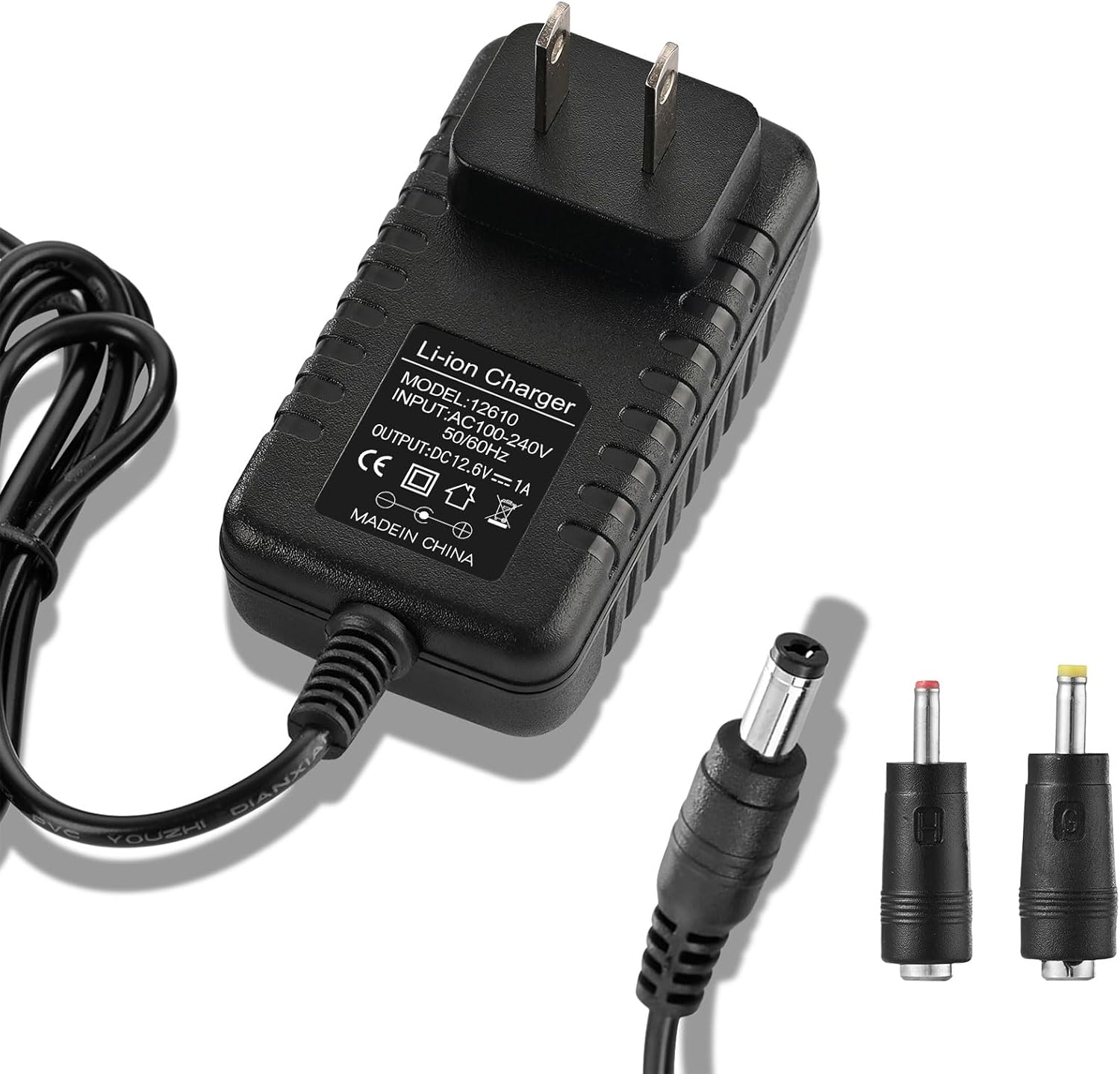 Massage Gun Charger 12v ~ 12.6v 1.0A Charger for 12.6v Massage Gun Power Cord Switch Power Supply
