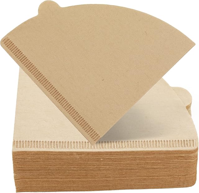 Abeillo Filtry do kawy, 100 sztuk 2-4 filiżanki stożkowe papierowe filtry jednorazowe filtry do kawy papier, kompatybilne z filtrem V60 02 wylewanie kawy