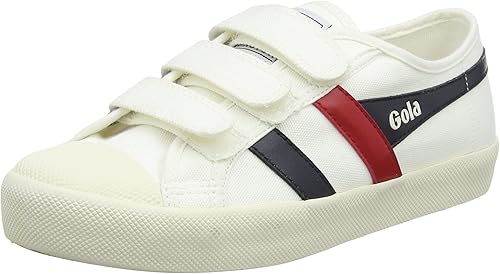 red velcro trainers