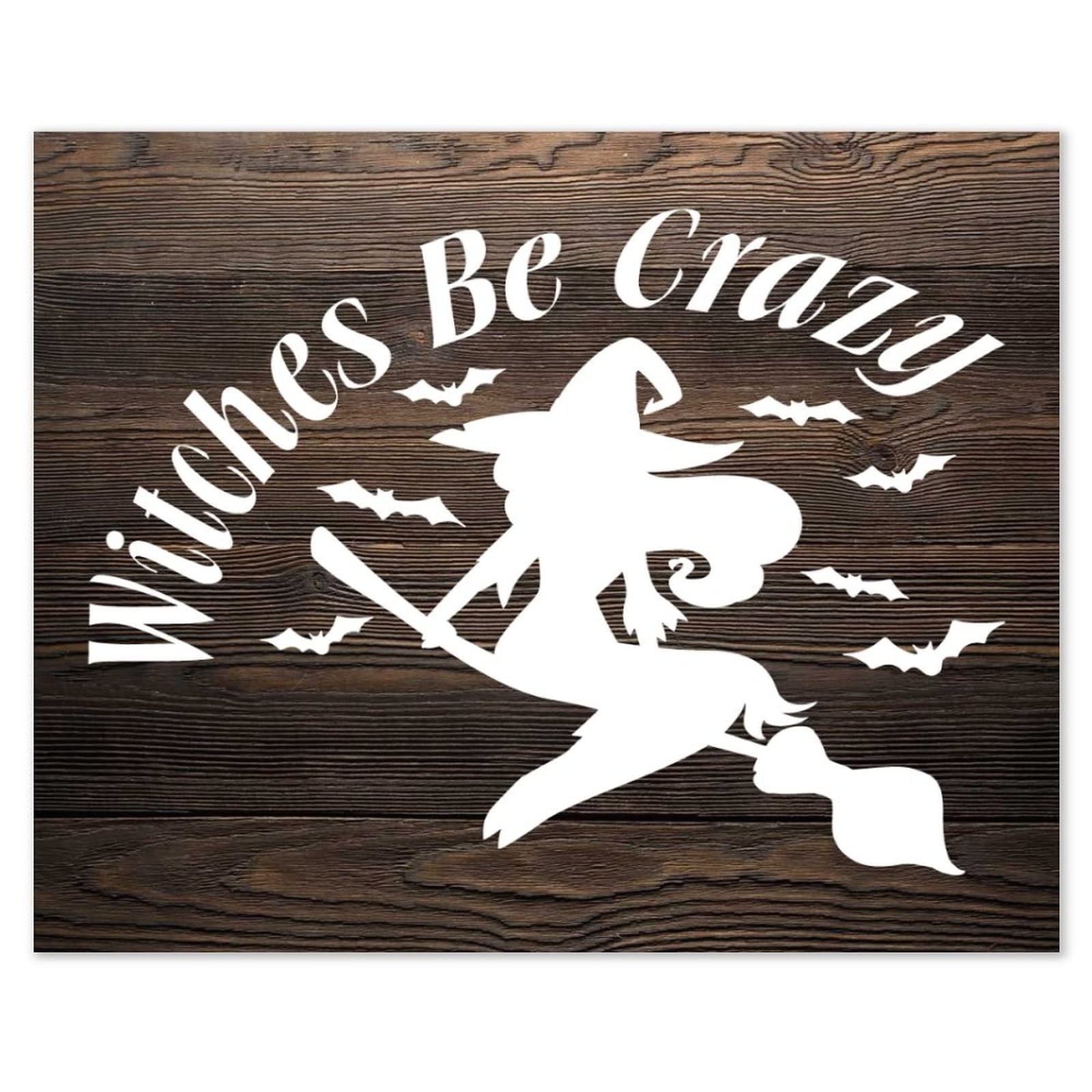 Panneau décoratif en bois rustique Witches Be Crazy de qualité supérieure