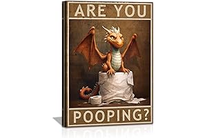 Dragon Are You Pooping Funny Sign | Unique Dragon Bathroom Decor |...
