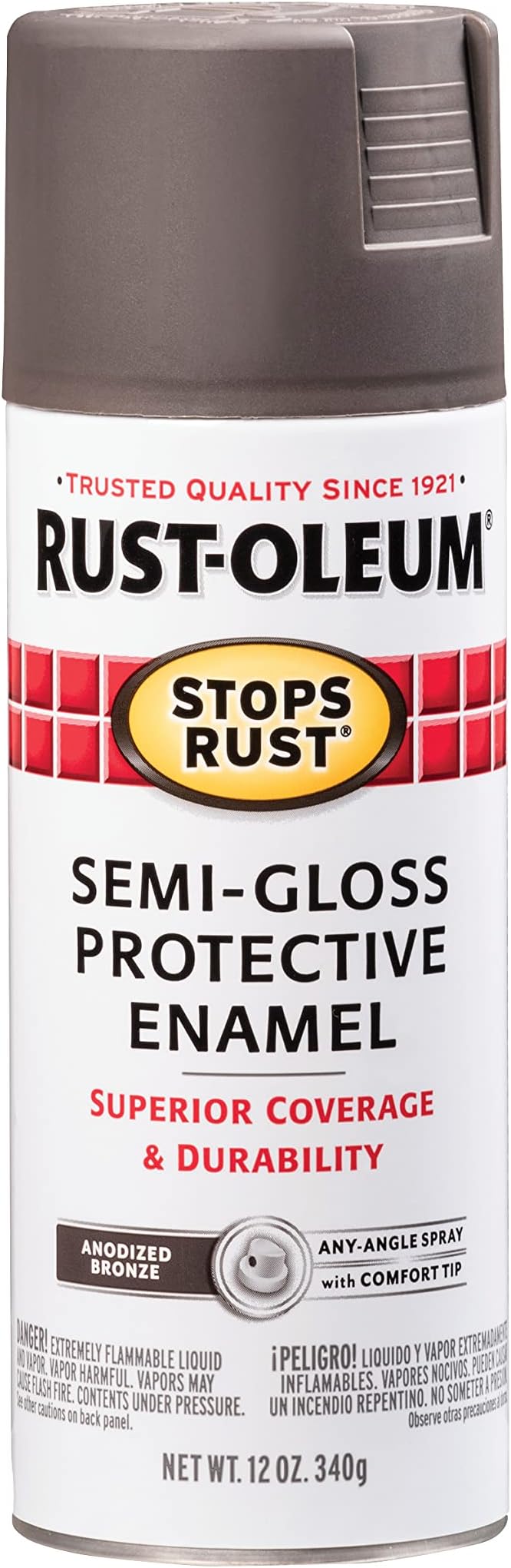 Rust-OlEUm 7754830 Stops Rust Spray Paint, 12-Ounce, Gloss Anodized Bronze