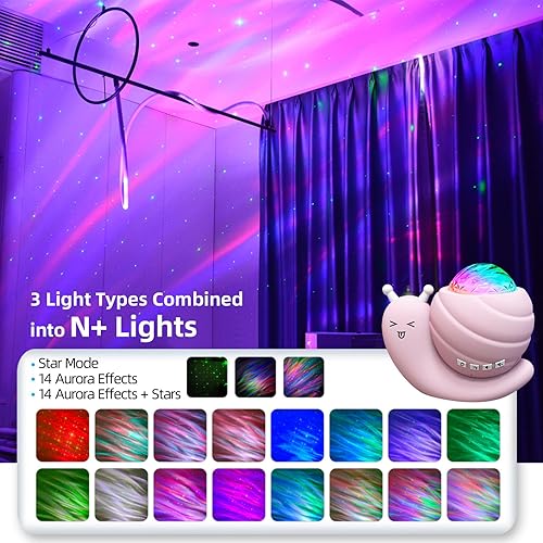 Miniatura 2 de Mycket Proyector de estrellas, luz de proyector de galaxia, lámpara de luz nocturna LED, proyector de luz nocturna con control remoto giratorio de