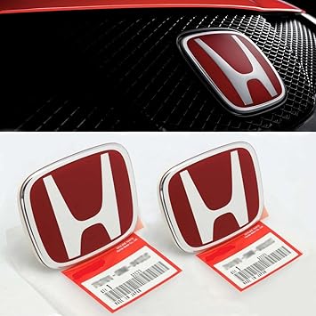 13 15 Honda Jdm Rojo Accord 4dr Sedan Solo Emblema Logo Insignia 2 Piezas Set E11 E00 Amazon Es Coche Y Moto